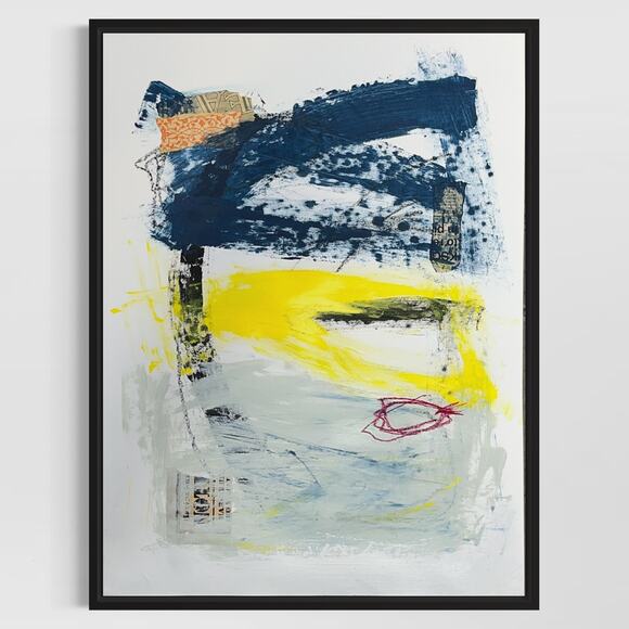 Original Mixed Media Abstract Art Painting 18x24 “Extension